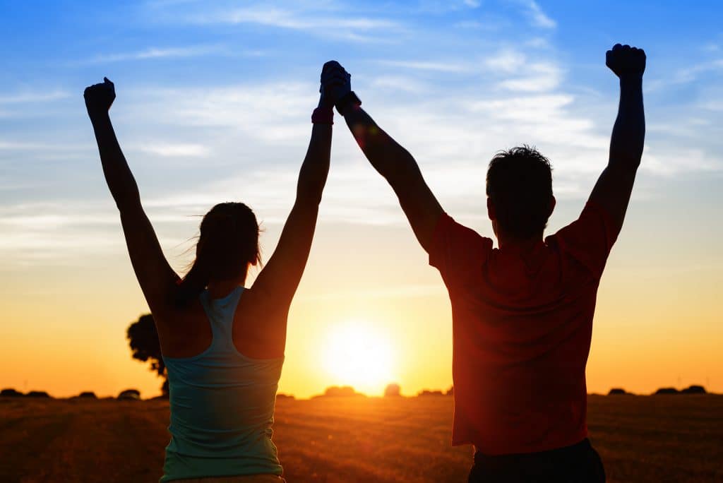 Sport Couple Of Athletes Success