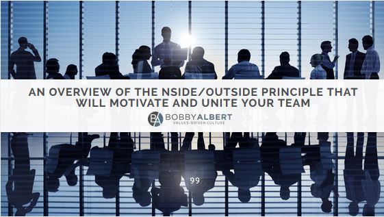 Bobby Albert: An Overview of the Nside/Outside Principle that Will Motivate and Unite Your Team Bobby Albert discusses the relationship between internal and external customers and suppliers an how to motivate and unite your team.